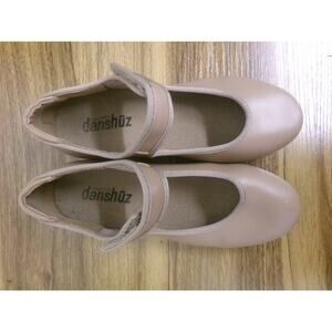 Dance Tap Shoes Danshuz 534 Toddler 8.5M Tan Mary Jane Easy Strap